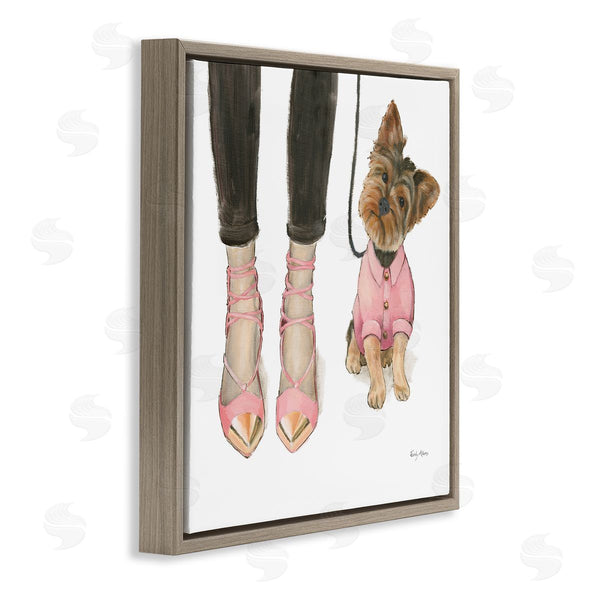 Stupell Industries Emily Adams | Glam Dog Walk Pink Heels