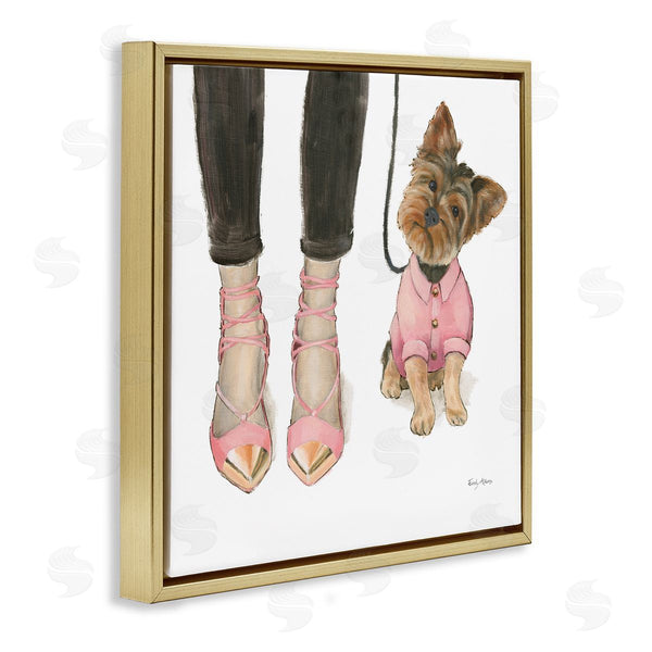 Stupell Industries Emily Adams | Glam Dog Walk Pink Heels