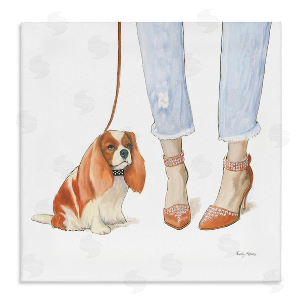 stupell industries Emily Adams | Orange Heels Dog Walk