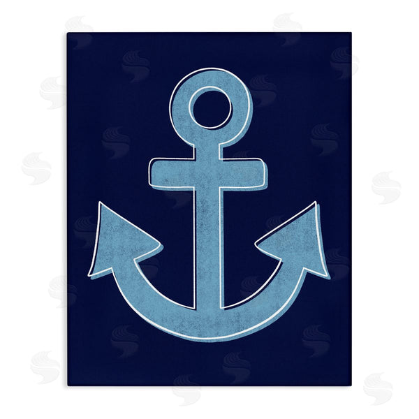 stupell industries Emily Cromwell | Bold Anchor White Outline Symbol Navy Background Wall Art