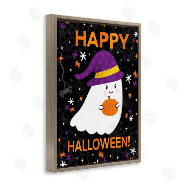 Stupell Industries Emily Cromwell | Happy Halloween Happy Ghost Wall Art
