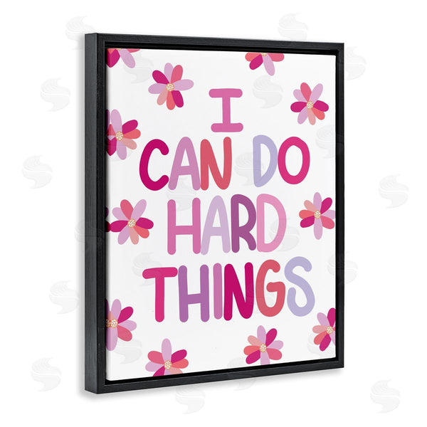 Stupell Industries Emily Cromwell | I Can Do Hard Things Humorous Floral Pattern Wall Art