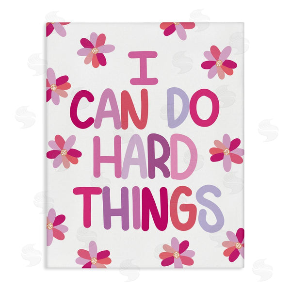 stupell industries Emily Cromwell | I Can Do Hard Things Humorous Floral Pattern Wall Art