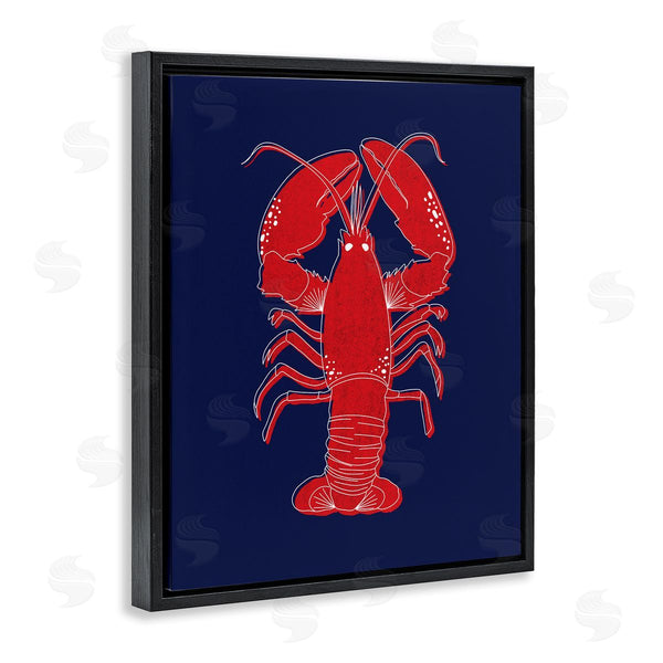 Stupell Industries Emily Cromwell | Juicy Lobster Seafood White Outline Crustacean Wall Art