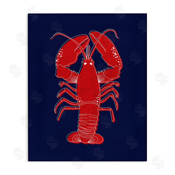 stupell industries Emily Cromwell | Juicy Lobster Seafood White Outline Crustacean Wall Art