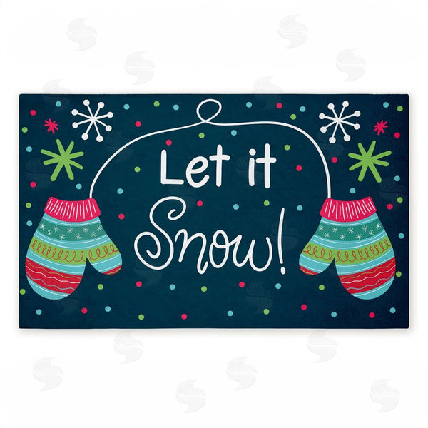 stupell industries Emily Cromwell | Let It Snow Mittens Non-Woven Door Mat