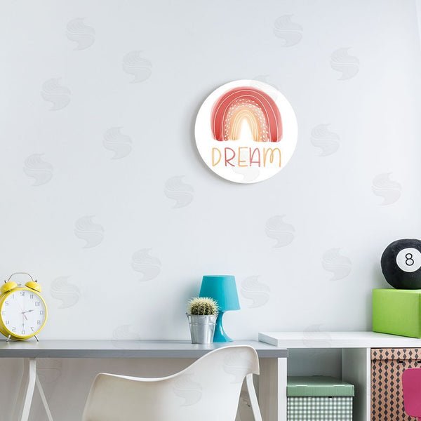 Stupell Industries Emily Cromwell | Orange Red Dream Rainbow Whimsical Lines Abstract Dots Wall Art