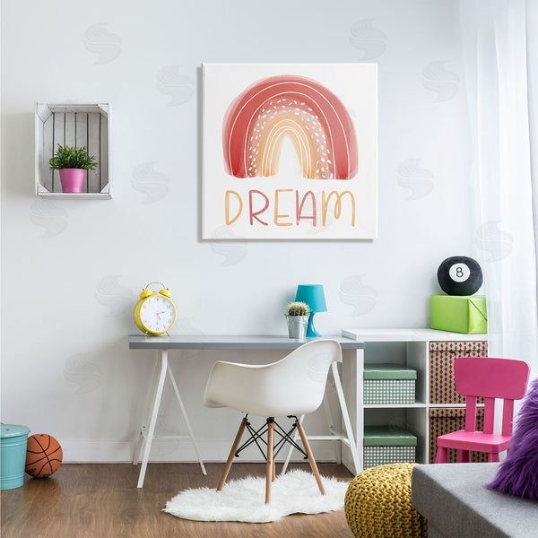 Stupell Industries Emily Cromwell | Orange Red Dream Rainbow Whimsical Lines Abstract Dots Wall Art