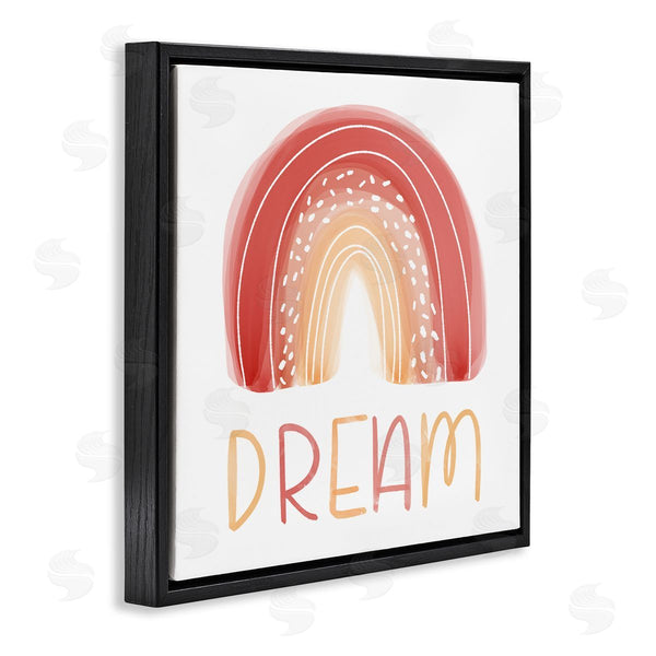 Stupell Industries Emily Cromwell | Orange Red Dream Rainbow Whimsical Lines Abstract Dots Wall Art