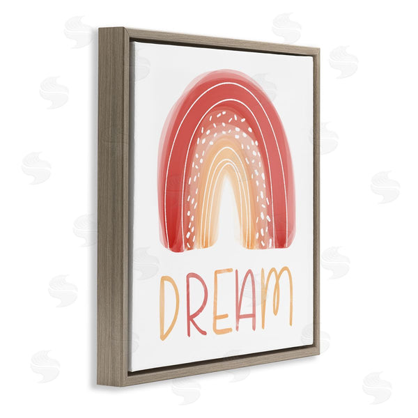 Stupell Industries Emily Cromwell | Orange Red Dream Rainbow Whimsical Lines Abstract Dots Wall Art
