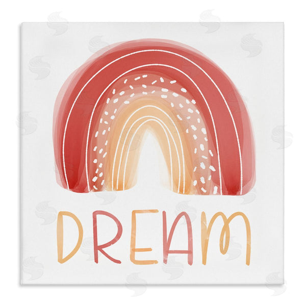 stupell industries Emily Cromwell | Orange Red Dream Rainbow Whimsical Lines Abstract Dots Wall Art
