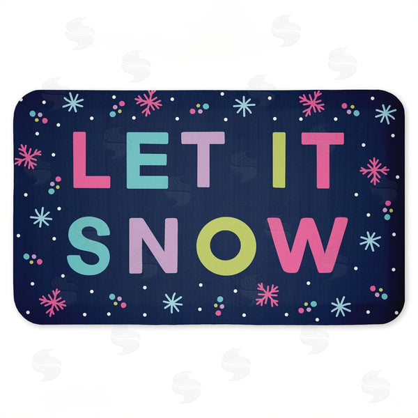 stupell industries Emily Cromwell | Purple Tone Let It Snow Anti-Fatigue Mat