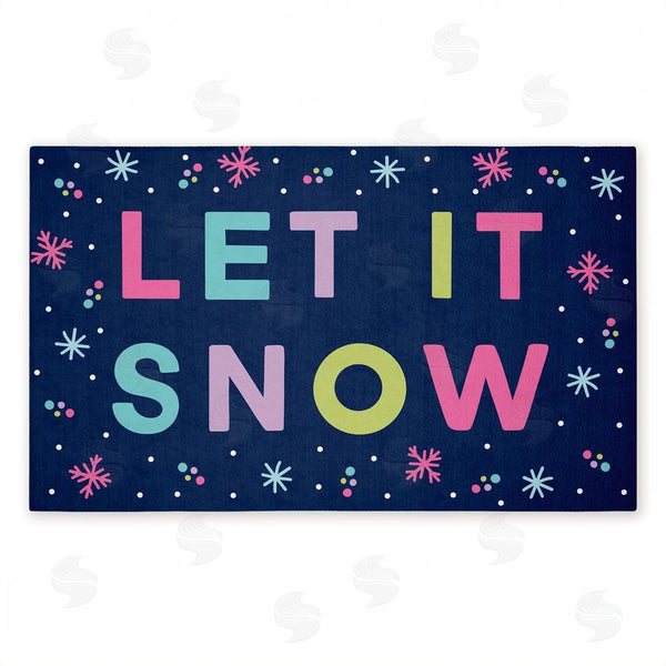 stupell industries Emily Cromwell | Purple Tone Let It Snow Non-Woven Door Mat