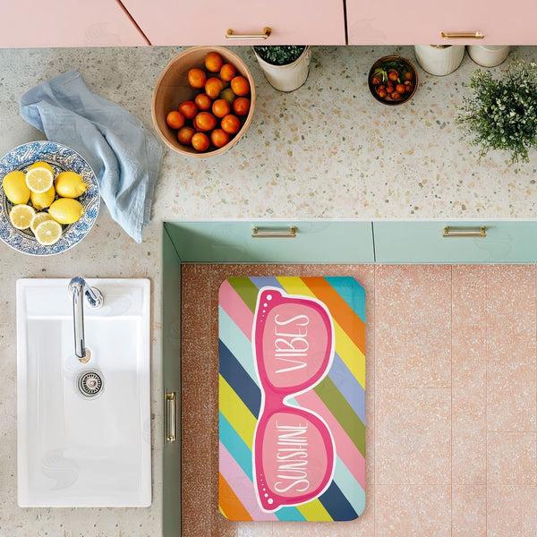 Stupell Industries Emily Cromwell | Sunshine Vibes Sunglasses Anti-Fatigue Mat