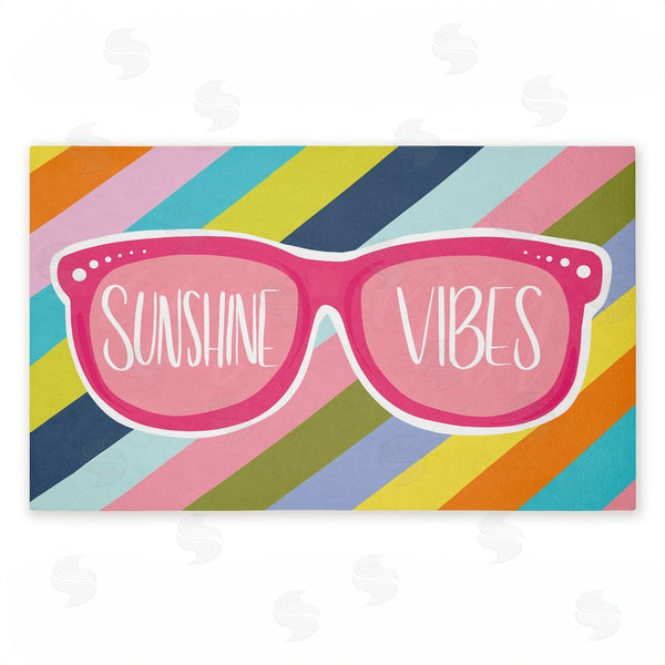 stupell industries Emily Cromwell | Sunshine Vibes Sunglasses Non-Woven Door Mat