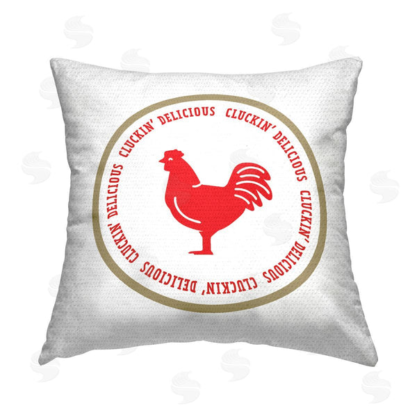 Stupell Industries Emily Dumas | Cluckin' Delicious BBQ Phrase Printed Throw Pillow