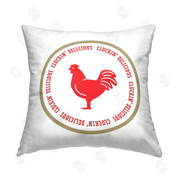 stupell industries Emily Dumas | Cluckin' Delicious BBQ Phrase Printed Throw Pillow