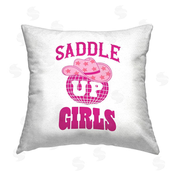 Stupell Industries Emily Dumas | Saddle Up Girls Cowgirl Printed Throw Pillow