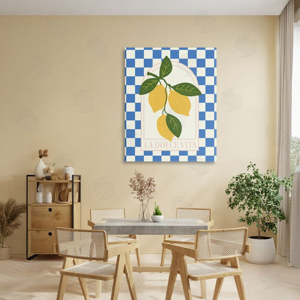 Stupell Industries Emily Dumas | Vibrant Summer Lemons Checkered Wall Art