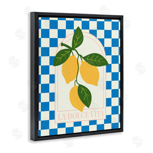 Stupell Industries Emily Dumas | Vibrant Summer Lemons Checkered Wall Art