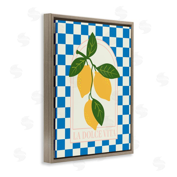 Stupell Industries Emily Dumas | Vibrant Summer Lemons Checkered Wall Art