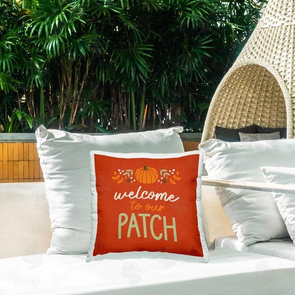 Stupell Industries Emily Dumas | Welcome Pumpkin Patch Printed Throw Pillow