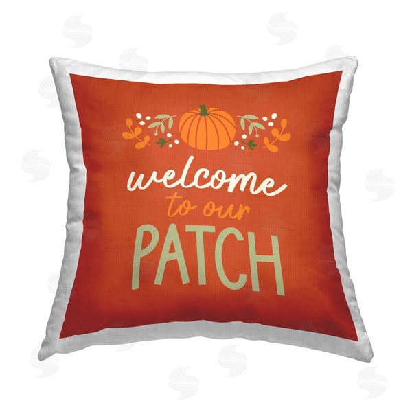 stupell industries Emily Dumas | Welcome Pumpkin Patch Printed Throw Pillow