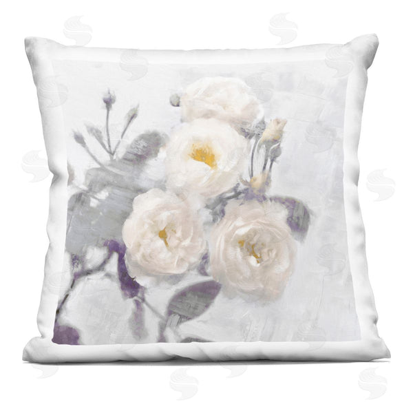 stupell industries Emily Ford | Bundle of White Blooms Printed Throw Pillow