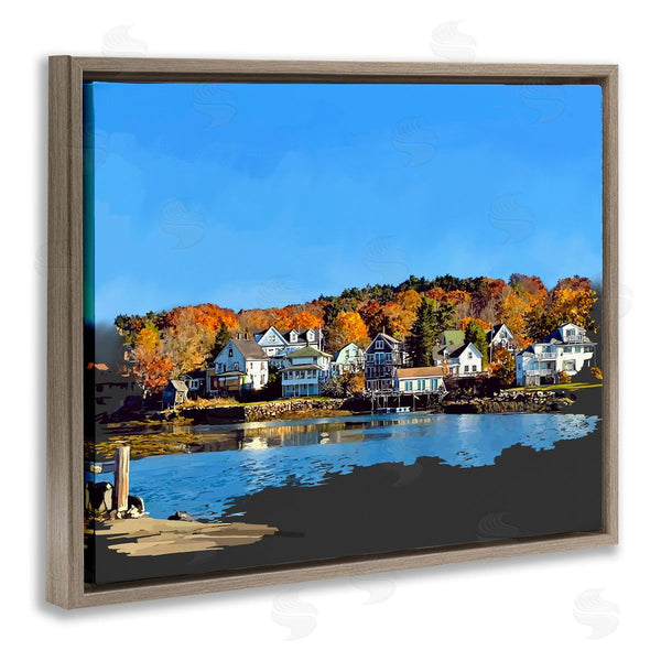 Stupell Industries Emily Kalina | Autumn Lake Dock Foliage Wall Art