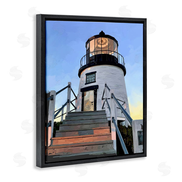 Stupell Industries Emily Kalina | Coastal Lighthouse Beacon Wall Art