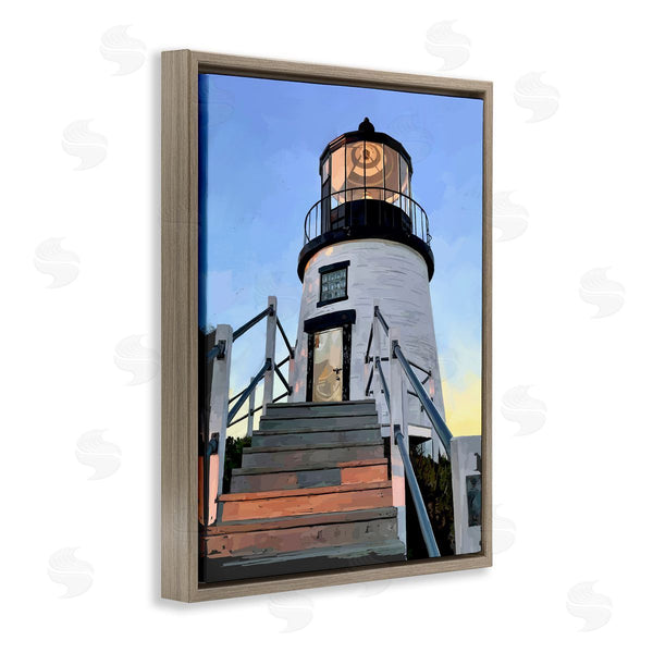 Stupell Industries Emily Kalina | Coastal Lighthouse Beacon Wall Art