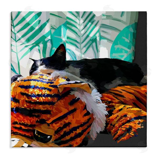 stupell industries Emily Kalina | Cuddling Cat Cozy Relaxing Pet Wall Art