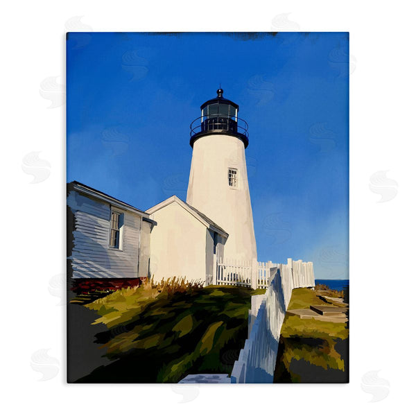 stupell industries Emily Kalina | Lighthouse Ocean Beach View Wall Art