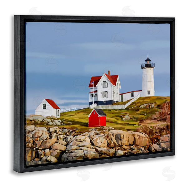 Stupell Industries Emily Kalina | Lighthouse On Hill Green Red