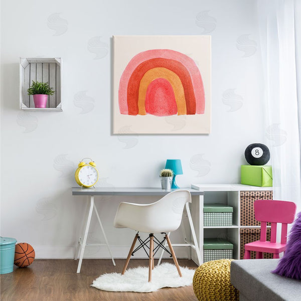 Stupell Industries Emily Navas | Bold Red Pink Rainbow Four Layered Arches Wall Art