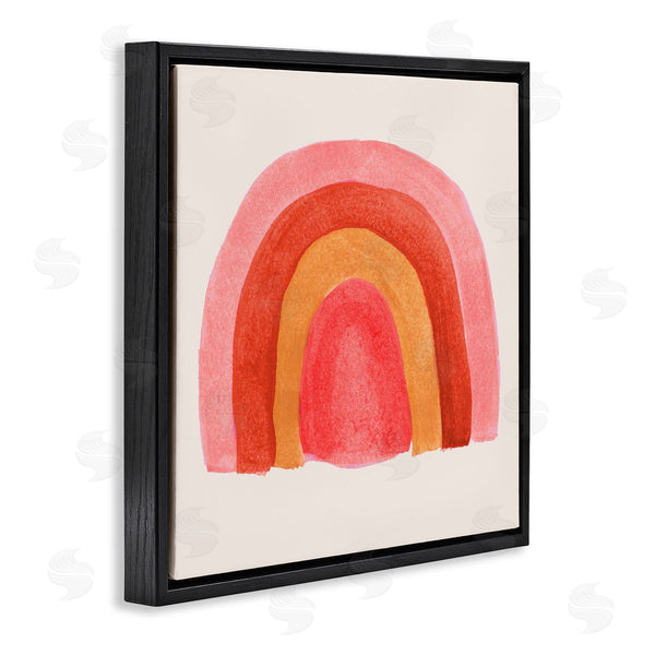 Stupell Industries Emily Navas | Bold Red Pink Rainbow Four Layered Arches Wall Art