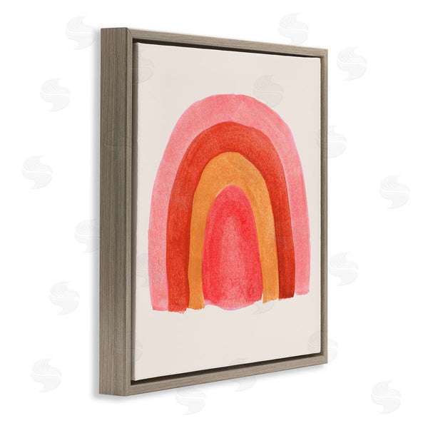 Stupell Industries Emily Navas | Bold Red Pink Rainbow Four Layered Arches Wall Art