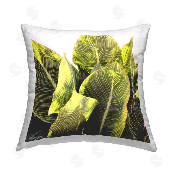 stupell industries Emily Navas | Lush Green Leaves Printed Throw Pillow