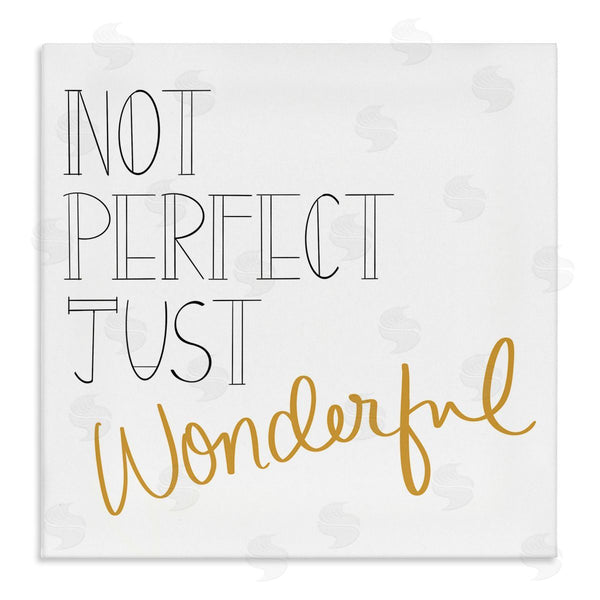 stupell industries Emily Navas | Not Perfect Just Wonderful Inspirational Phrase Minimal Wall Art