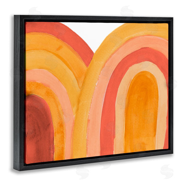 Stupell Industries Emily Navas | Overlapping Summer Rainbows Bold Red Orange Curves Wall Art