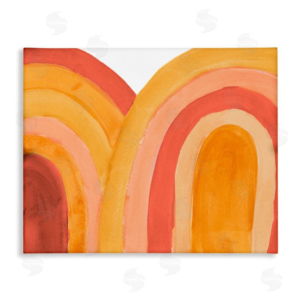 stupell industries Emily Navas | Overlapping Summer Rainbows Bold Red Orange Curves Wall Art
