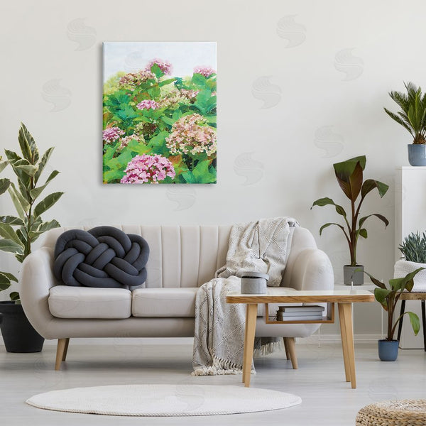 Stupell Industries Emily Navas | Pink Geranium Bushes In Field Clear Sky Wall Art