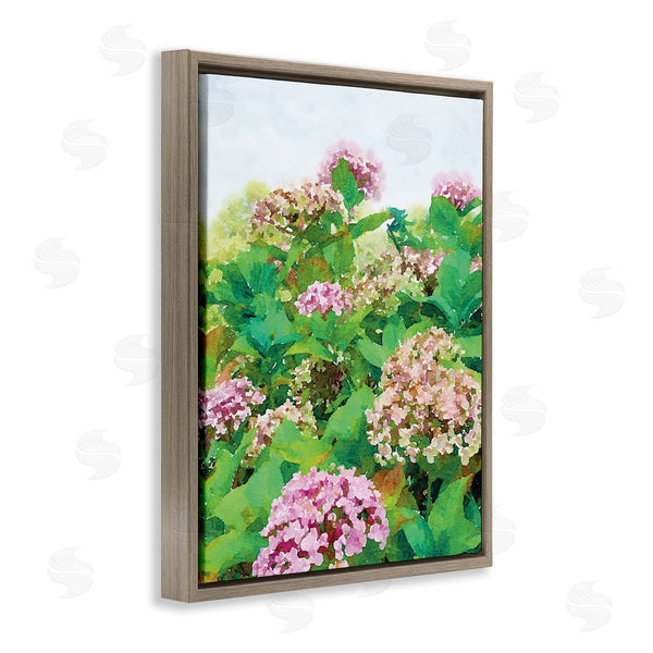Stupell Industries Emily Navas | Pink Geranium Bushes In Field Clear Sky Wall Art