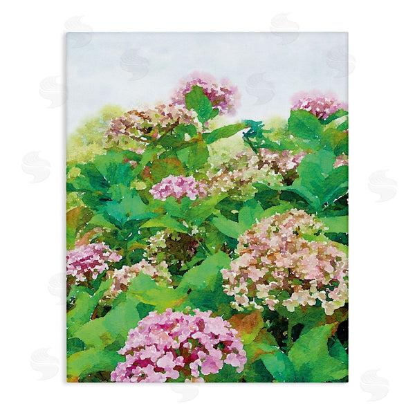 stupell industries Emily Navas | Pink Geranium Bushes In Field Clear Sky Wall Art