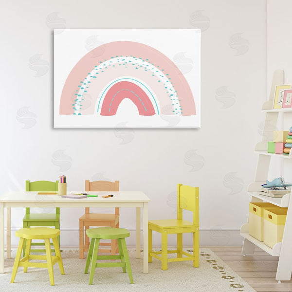 Stupell Industries Emily Navas | Pink Rainbow With Speckles Wall Art