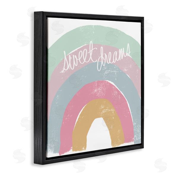 Stupell Industries Emily Navas | Sweet Dreams Phrase Cool Tone Pastel Rainbow Wall Art