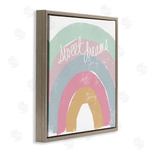 Stupell Industries Emily Navas | Sweet Dreams Phrase Cool Tone Pastel Rainbow Wall Art