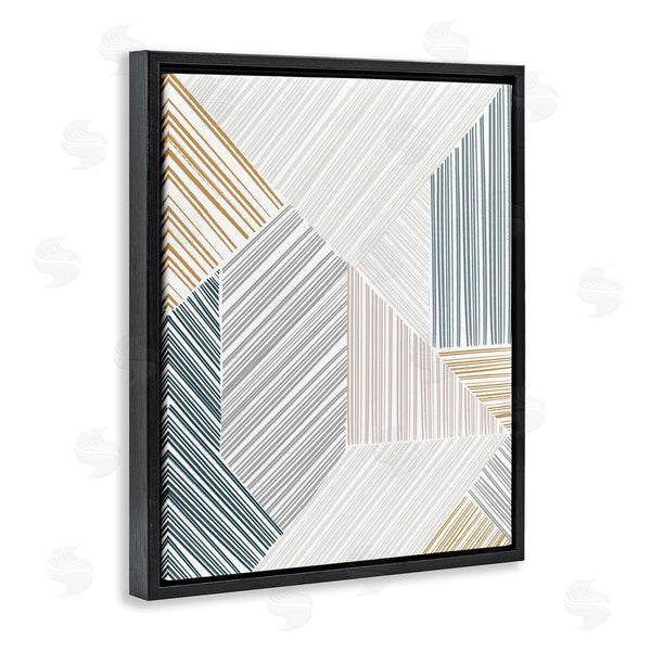 Stupell Industries Emily Navas | Two Dimensional Layered Shapes Modern Abstract Line Pattern Wall Art