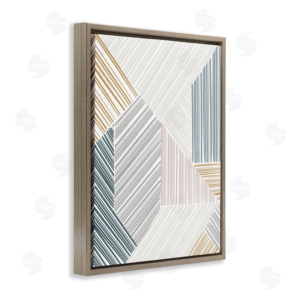 Stupell Industries Emily Navas | Two Dimensional Layered Shapes Modern Abstract Line Pattern Wall Art