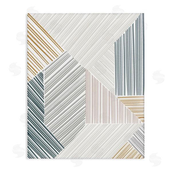 stupell industries Emily Navas | Two Dimensional Layered Shapes Modern Abstract Line Pattern Wall Art
